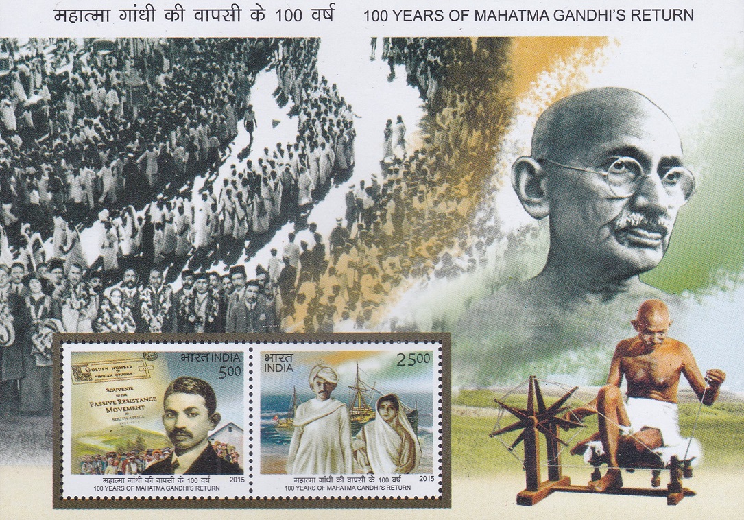 Gandhi and Kasturba returned to India in 1915 from South Africa