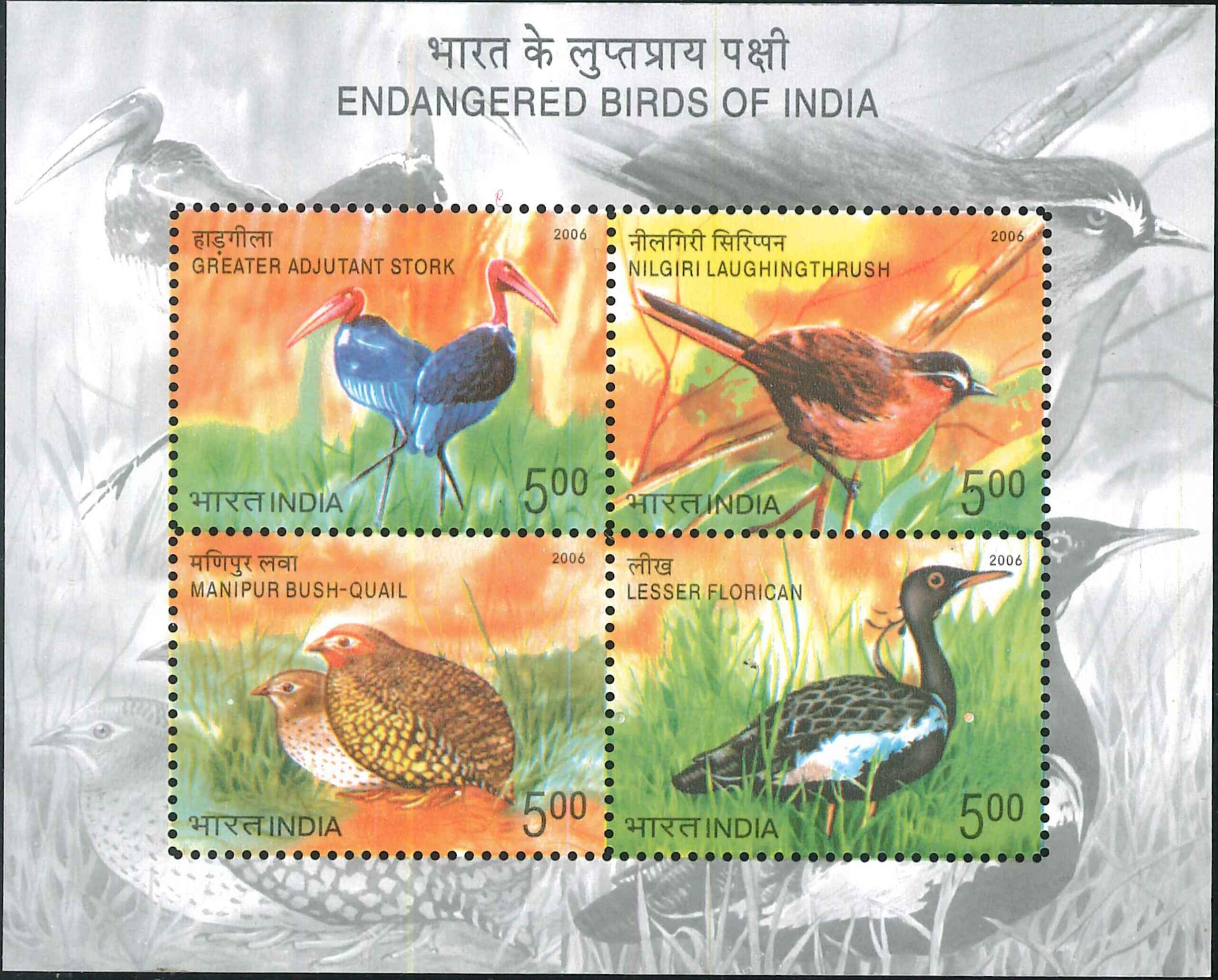 Endangered Birds of India 2006