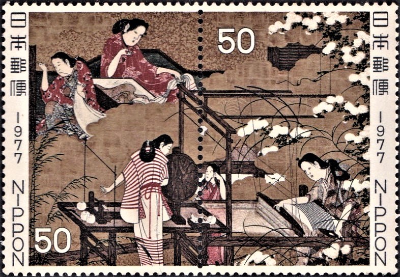 Weaving Scene : Japanese Painting