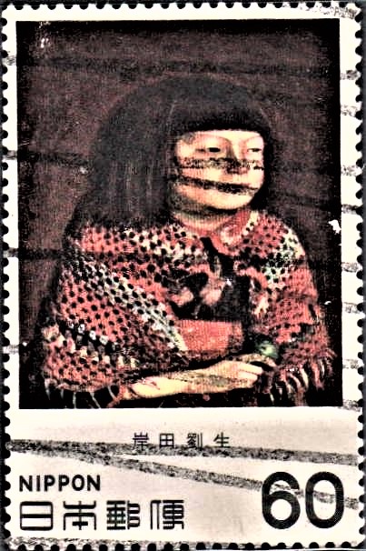 Portrait of Reiko Sitting (oil on wood) : Kishida Ryusei