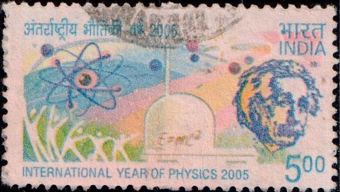 Indian Definitive Stamp 2005, Einstein, Miracle Year, Theory of Relativity, Photo electric Effect, Brownian Motion
